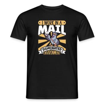 Postal worker mail lady postman mail - Men's T-Shirt - black - Front - AI Model Male 178 light (178cm)
