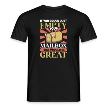 Postal clerk Postlady Postman Post Office - Men's T-Shirt - black - Front - AI Model Male 178 light (178cm)