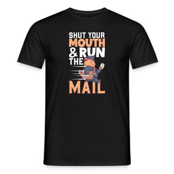 Postal clerk Postlady Postman Post Office - Men's T-Shirt - black - Front - AI Model Male 178 light (178cm)