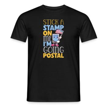 Postal worker mail lady postman mail - Men's T-Shirt - black - Front - AI Model Male 178 light (178cm)