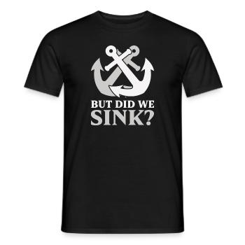Bateau papa Capitaine Pontoon Sailor Croisière - T-shirt homme - noir - Devant - AI Model Male 178 light (178cm)