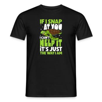 Boxer Boxing Turtle Turtles Sea Ocean Reptile - Männer T-Shirt - Schwarz - Vorne - AI Model Male 178 light (178cm)