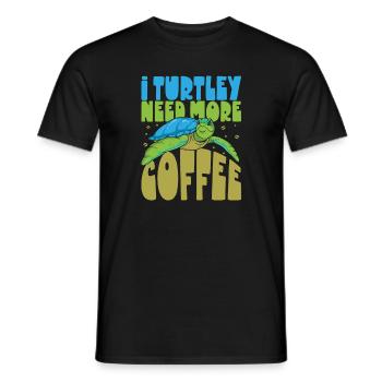 Boxer Boxing Turtle Turtles Sea Ocean Reptile - Männer T-Shirt - Schwarz - Vorne - AI Model Male 178 light (178cm)