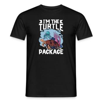 Boxer Boxing Turtle Turtles Sea Ocean Reptile - Männer T-Shirt - Schwarz - Vorne - AI Model Male 178 light (178cm)