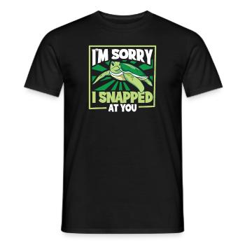 Boxer Boxing Turtle Turtles Sea Ocean Reptile - Männer T-Shirt - Schwarz - Vorne - AI Model Male 178 light (178cm)