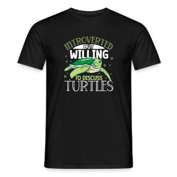 Boxer Boxing Turtle Turtles Sea Ocean Reptile - Männer T-Shirt - Schwarz - Vorne - AI Model Male 178 light (178cm)