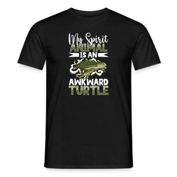 Boxer Boxing Turtle Turtles Sea Ocean Reptile - Männer T-Shirt - Schwarz - Vorne - AI Model Male 178 light (178cm)