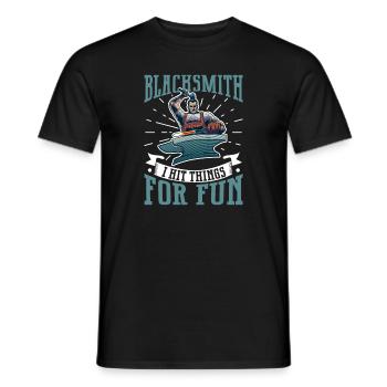 Blacksmith Metalworker Bladesmith Metal - Men's T-Shirt - black - Front - AI Model Male 178 light (178cm)