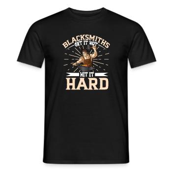 Blacksmith Metalworker Bladesmith Metal - Men's T-Shirt - black - Front - AI Model Male 178 light (178cm)
