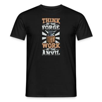 Blacksmith Metalworker Bladesmith Metal - Men's T-Shirt - black - Front - AI Model Male 178 light (178cm)