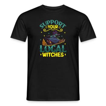 Sorcière Occulte Gothique Sombre Satanique Impie - T-shirt homme - noir - Devant - AI Model Male 178 light (178cm)