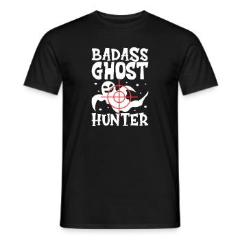 Paranormal Research Halloween Ghost Hunter - Men's T-Shirt - black - Front - AI Model Male 178 light (178cm)