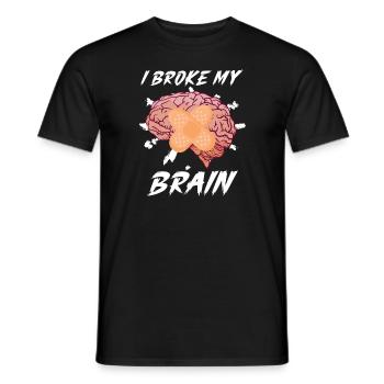Brain Surgery Joke Brain Surgery Awareness Gift - Men's T-Shirt - black - Front - AI Model Male 178 light (178cm)
