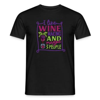 Wine making Wine Maker Wine Lover Wine Fan - Männer T-Shirt - Schwarz - Vorne - AI Model Male 178 light (178cm)