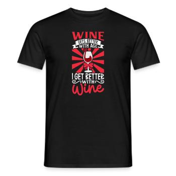 Wine making Wine Maker Wine Lover Wine Fan - Männer T-Shirt - Schwarz - Vorne - AI Model Male 178 light (178cm)