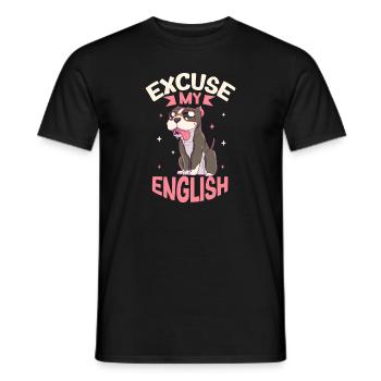 french bulldog english bulldog dog lover bulldog - Männer T-Shirt - Schwarz - Vorne - AI Model Male 178 light (178cm)