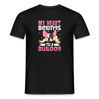 french bulldog english bulldog dog lover bulldog - Männer T-Shirt - Schwarz - Vorne - AI Model Male 178 light (178cm)