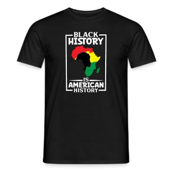 Afro Black Girl Pride Afro Girl Afrocentric - Men's T-Shirt - black - Front - AI Model Male 178 light (178cm)