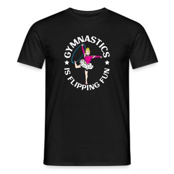Gymnastics Gymnast Girl Tumbler Tumbler - Men's T-Shirt - black - Front - AI Model Male 178 light (178cm)