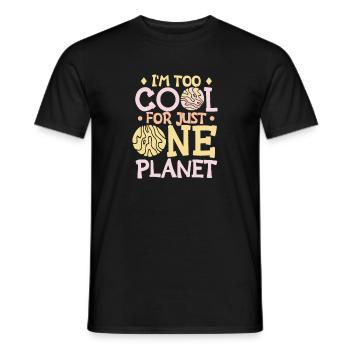 Astronaut Astronomie Sonnensystem Weltraum Kids - Männer T-Shirt - Schwarz - Vorne - AI Model Male 178 light (178cm)