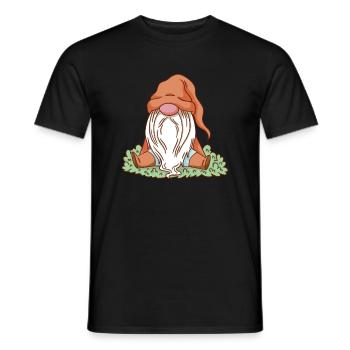 Garden Gnomes Gnome Lover Funny Gnome Gardening - Men's T-Shirt - black - Front - AI Model Male 178 light (178cm)