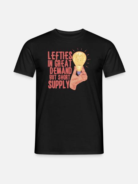 Left Handed Lefty Left-Hander Leftie Buddy - Männer T-Shirt - Schwarz