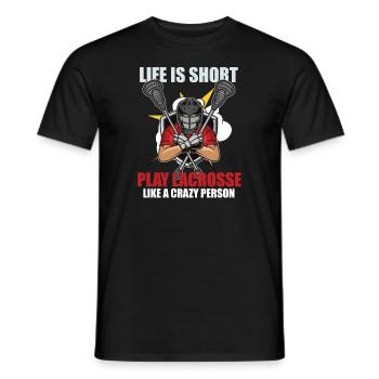 Lacrosse-spieler Lacrosse-trainer Lax Player - Männer T-Shirt - Schwarz - Vorne - AI Model Male 178 light (178cm)