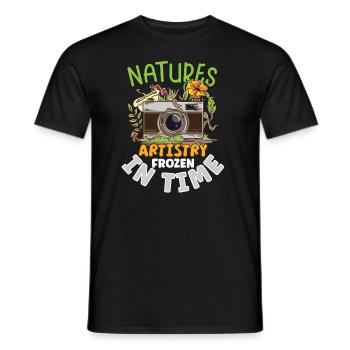 Photography Photography Photographer Camera Image - Men's T-Shirt - black - Front - AI Model Male 178 light (178cm)