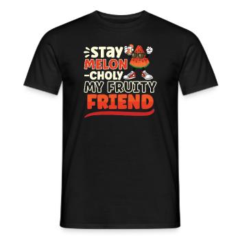 Pastèque Funny Fruit Drôle de dicton - T-shirt homme - noir - Devant - AI Model Male 178 light (178cm)