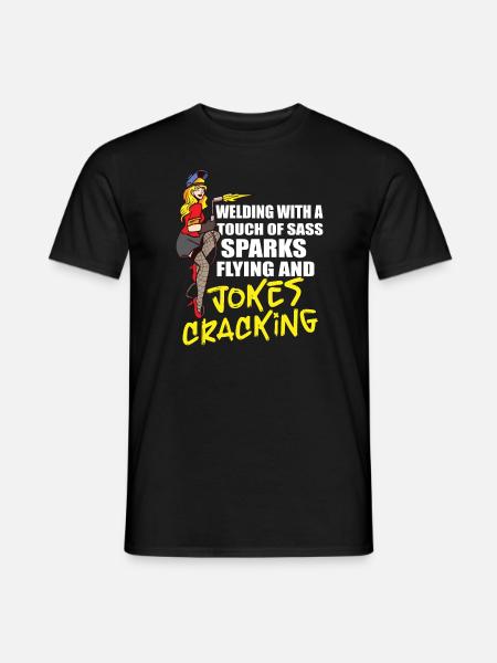Female Welder Funny - Men's T-Shirt - black