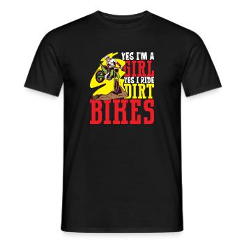 Dirt Bike Dirt Bike Riding Motocross Dirt Biking - T-shirt homme - noir - Devant - AI Model Male 178 light (178cm)