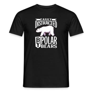 Polar Bear Global Warming Artic Seal hunting Ursus - Men's T-Shirt - black - Front - AI Model Male 178 light (178cm)