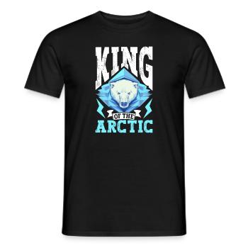Polar Bear Global Warming Artic Seal hunting Ursus - Men's T-Shirt - black - Front - AI Model Male 178 light (178cm)
