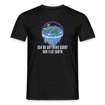 Flat Earth Theory Flat Earth Army Earth - Männer T-Shirt - Schwarz - Vorne - AI Model Male 178 light (178cm)