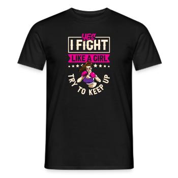Boxe féminine Boxe féminine Boxeuse féminine - T-shirt homme - noir - Devant - AI Model Male 178 light (178cm)