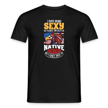 Indian Aborigines History of the Indigenous People - Men's T-Shirt - black - Front - AI Model Male 178 light (178cm)