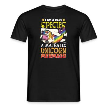 Einhorn Meerjungfrau Mermicorns - Männer T-Shirt - Schwarz - Vorne - AI Model Male 178 light (178cm)