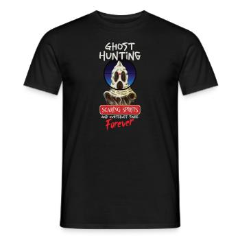 Paranormal Research Halloween Ghost Hunter - Men's T-Shirt - black - Front - AI Model Male 178 light (178cm)