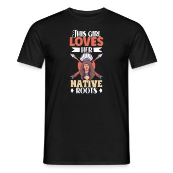 Indian Aborigines History of the Indigenous People - Men's T-Shirt - black - Front - AI Model Male 178 light (178cm)
