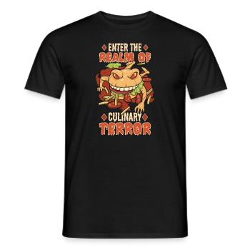 Horror Burgers Fast-Food Halloween Nourriture effrayante Monste - T-shirt homme - noir - Devant - AI Model Male 178 light (178cm)