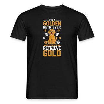 Golden Retriever Mom Dog Puppie Dog Sitter - Männer T-Shirt - Schwarz - Vorne - AI Model Male 178 light (178cm)