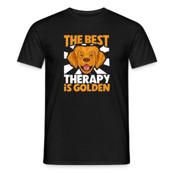 Golden Retriever Mom Dog Puppie Dog Sitter - Männer T-Shirt - Schwarz - Vorne - AI Model Male 178 light (178cm)