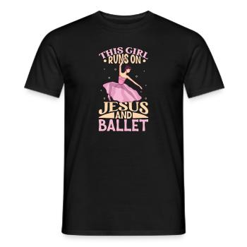 Ballet Ballerine Danse Danseuse Danse Ballet Cadeau - T-shirt homme - noir - Devant - AI Model Male 178 light (178cm)