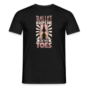 Ballet Ballerina Dance Dancer Dancing Ballet Gift - Männer T-Shirt - Schwarz - Vorne - AI Model Male 178 light (178cm)