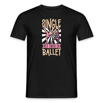 Ballet Ballerine Danse Danseuse Danse Ballet Cadeau - T-shirt homme - noir - Devant - AI Model Male 178 light (178cm)