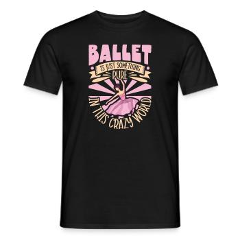 Ballet Ballerine Danse Danseuse Danse Ballet Cadeau - T-shirt homme - noir - Devant - AI Model Male 178 light (178cm)