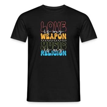 Hippie Lifestyle Flower Power Free Spirit Harmony - Männer T-Shirt - Schwarz - Vorne - AI Model Male 178 light (178cm)