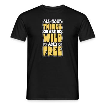 Hippie Lifestyle Flower Power Free Spirit Harmony - Männer T-Shirt - Schwarz - Vorne - AI Model Male 178 light (178cm)