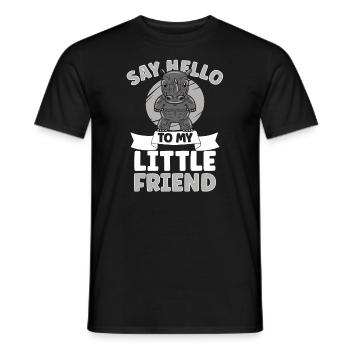 Rhino, Rhino, Safari, Zoo, Wilderness, Wildlife - Men's T-Shirt - black - Front - AI Model Male 178 light (178cm)