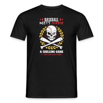 Baseball Cards Baseball Player Baseball Fan Gift - Männer T-Shirt - Schwarz - Vorne - AI Model Male 178 light (178cm)